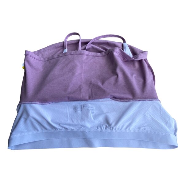 Gap Studio Long Line Sports Bra Pink / Purple Cross Back Straps Size XL NWT - Picture 6 of 8